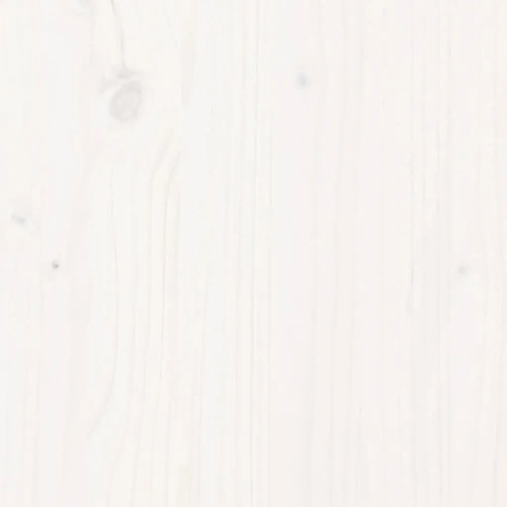 Apoio pés para jardim 62x63,5x32 cm pinho maciço branco