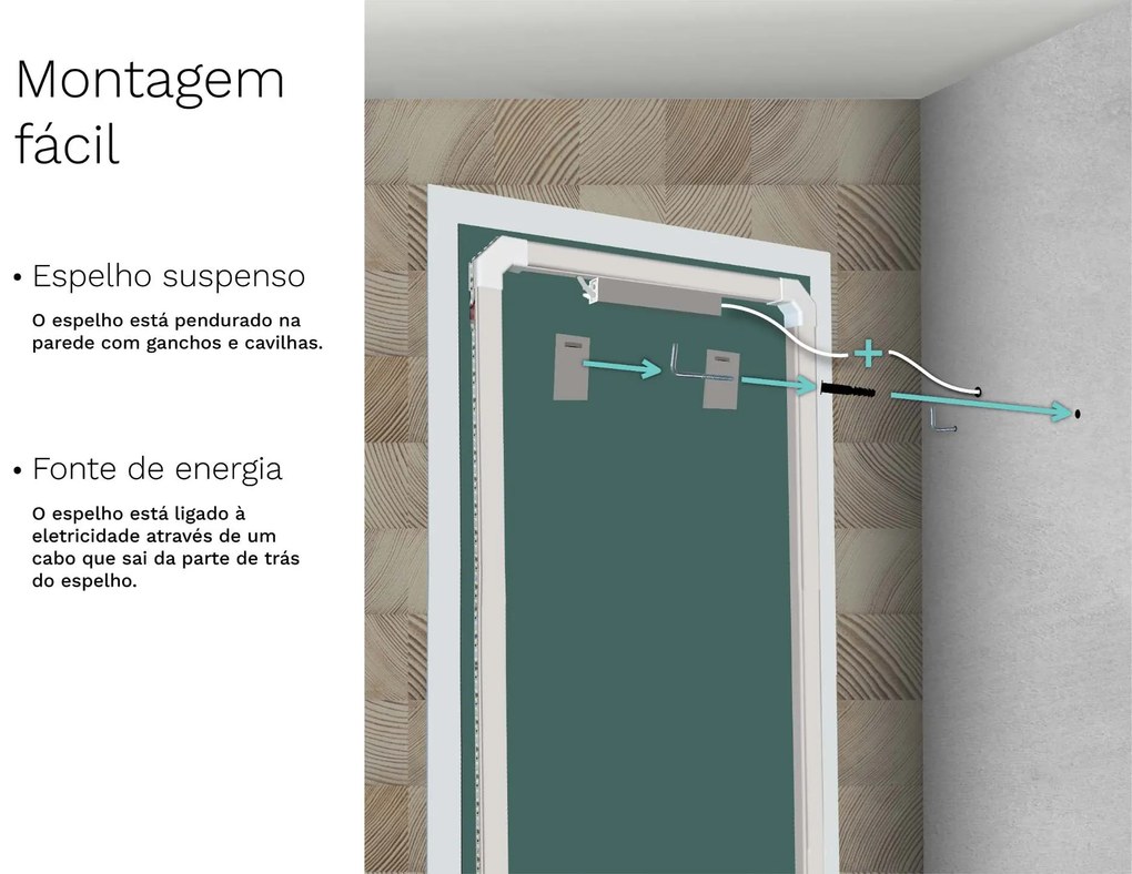 Espelho LED com decoração D19