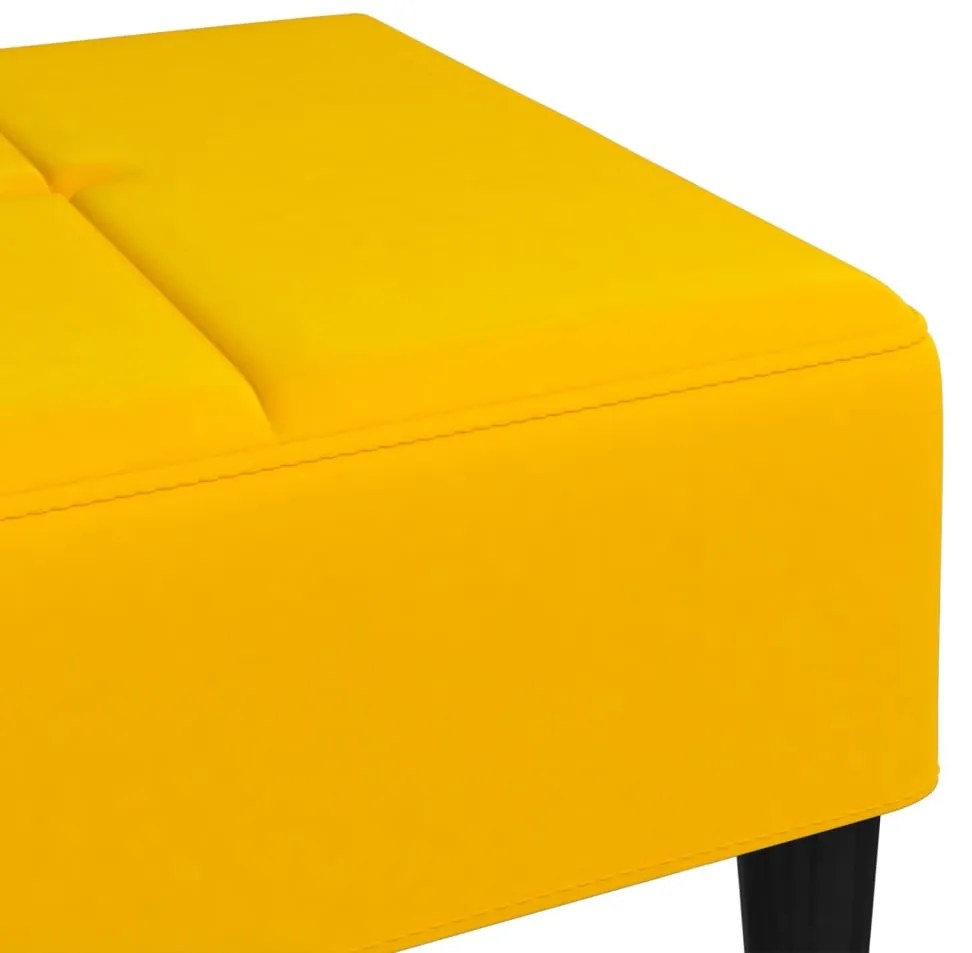 Apoio de pés 78x56x32 cm veludo amarelo