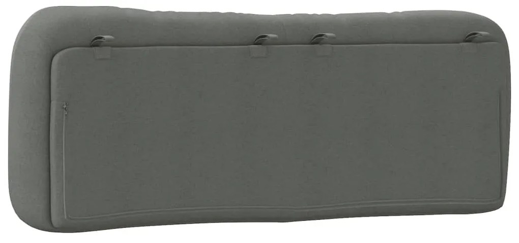 Almofadão de cabeceira 120 cm tecido cinzento-escuro