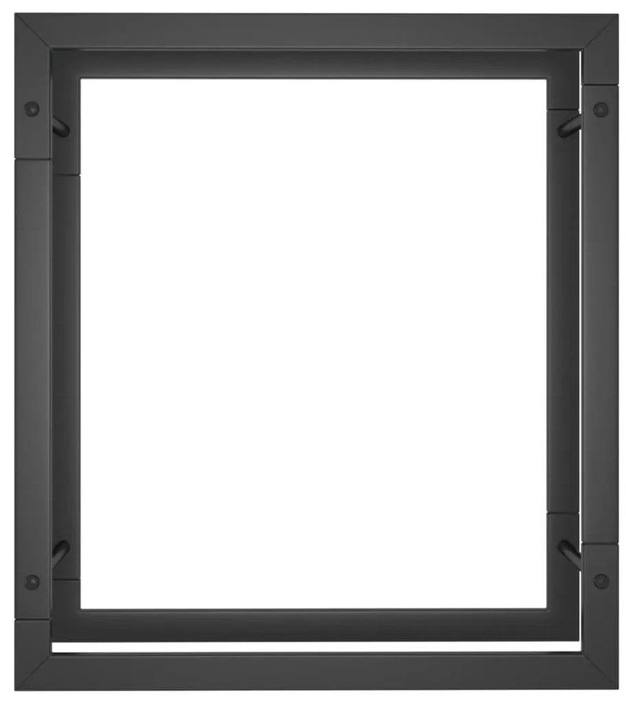 Suporte para lenha 50x28x56 cm aço preto mate