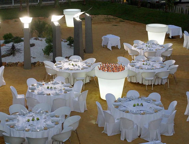 VASO GIGANTE MAGNOLIA 160 CM LUZ LED BRANCO FRIO COM CABO HOTEL, CASA, JARDIM, RESTAURANTE, BAR