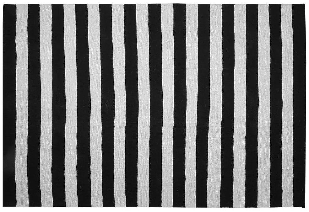 Tapete de exterior preto e branco 160 x 230 cm TAVAS Beliani