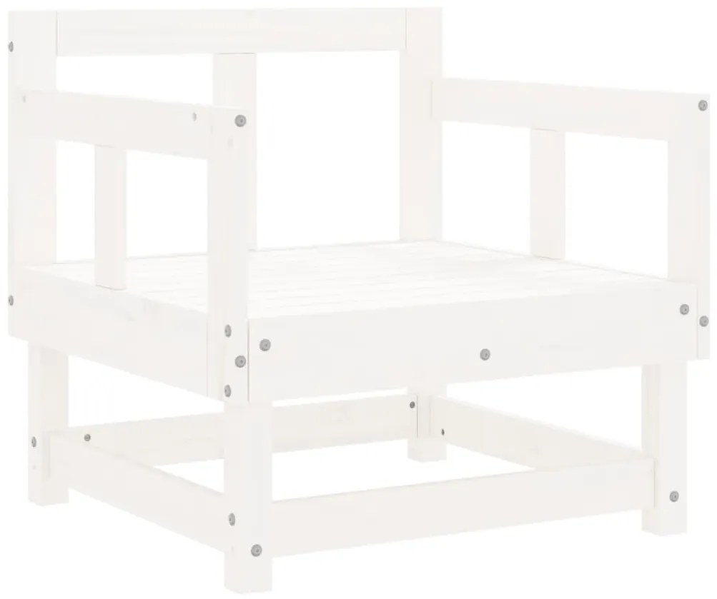 Cadeiras de jardim 2 pcs madeira de pinho maciça branco