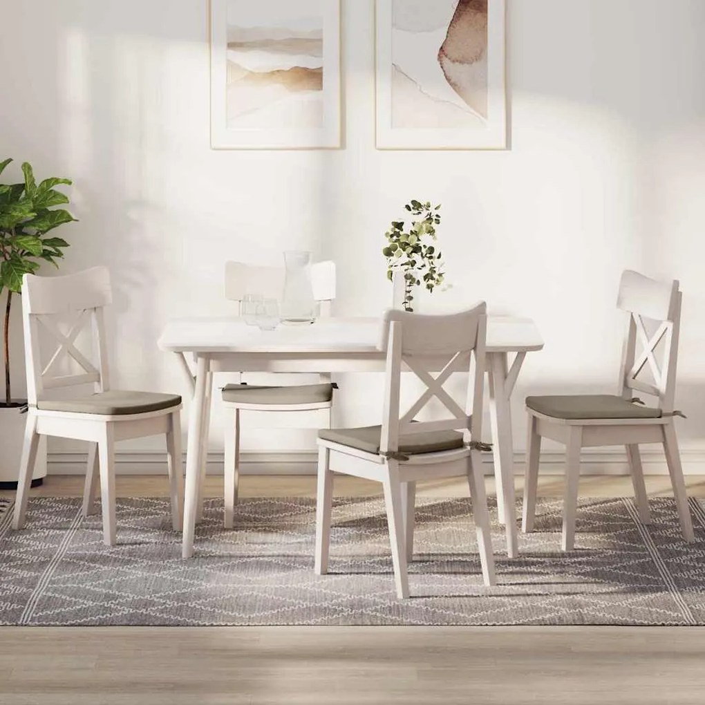 vidaXL Almofadas de Assento 4 pcs Cinzento-acastanhado 40 x 40 x 3 cm