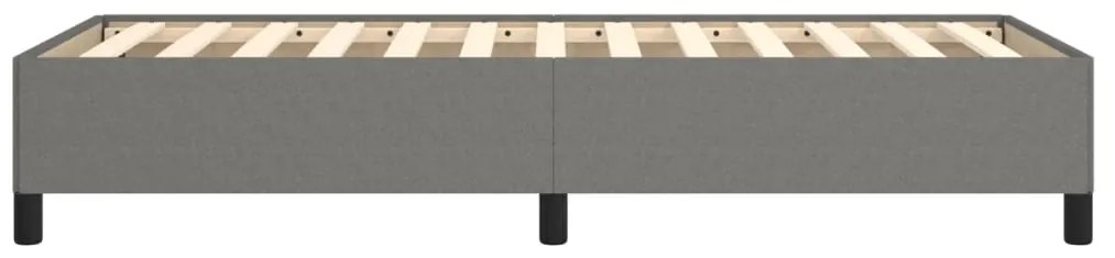 Estrutura de cama sem colchão 100x200 cm tecido cinzento-escuro
