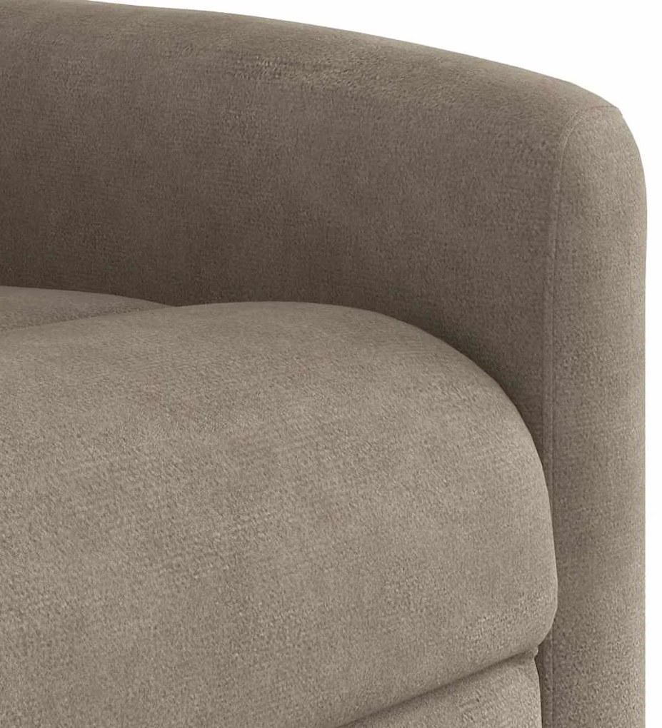 Poltrona reclinável elevatória microfibra cinzento-acastanhado