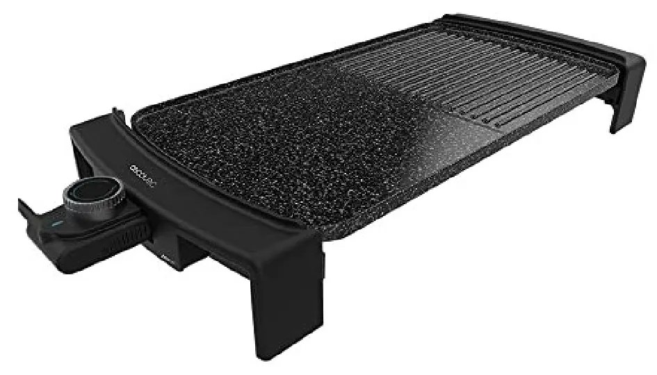 Grelhador eléctrico Tasty&Grill 3000 RockWater MixGrill, Placa elétrica de alta potência com revestimento antiaderente de 2600 W