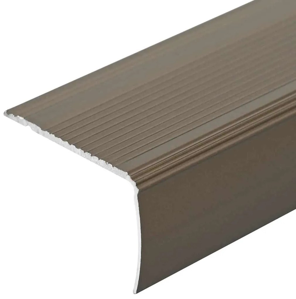 Perfis para degraus 30 pcs Castanho 67 cm Alumínio