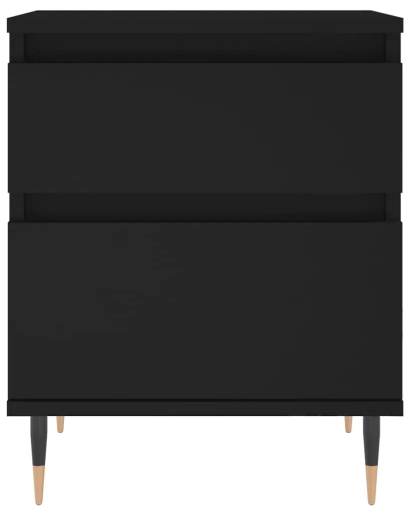 Mesas de cabeceira 2pcs 40x35x50 cm derivados de madeira preto