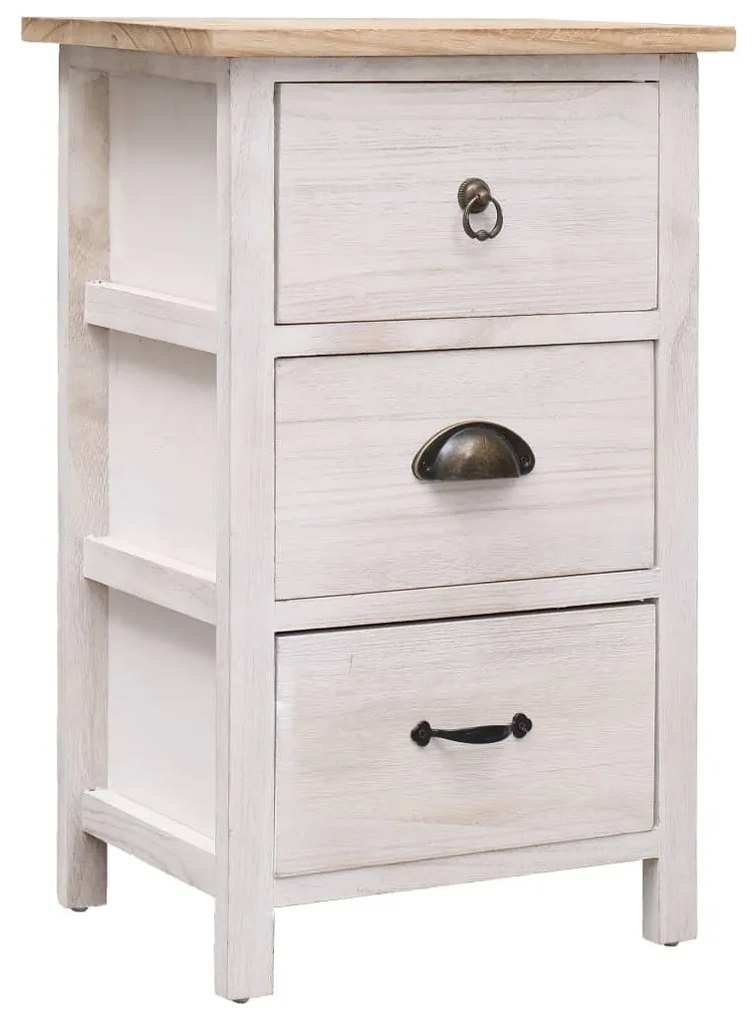 284076 vidaXL Móvel lateral 35x25x57 cm madeira de paulownia