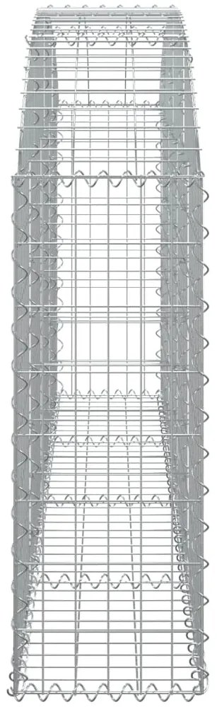 Cesto gabião arqueado 200x30x80/100 cm ferro galvanizado