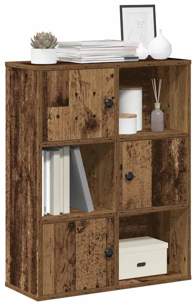 vidaXL Estante 60x24x76,5 cm derivados de madeira madeira velha