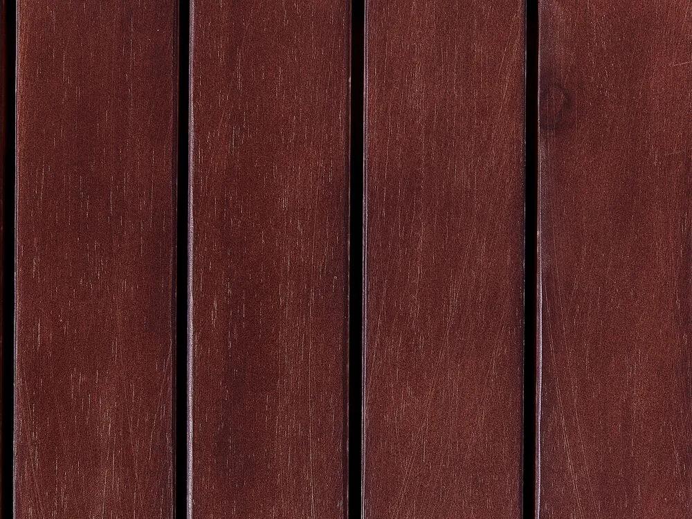 Banco de jardim em madeira mogno de acácia com arrumação e almofada branca 120 cm SOVANA Beliani