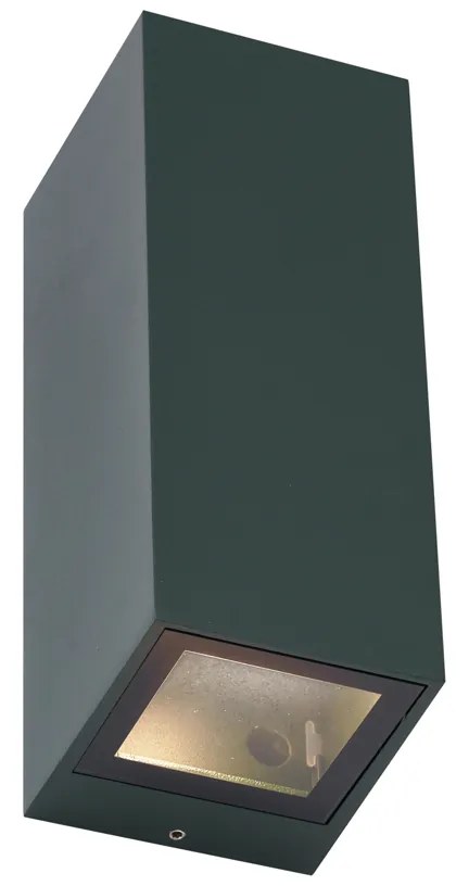 Candeeiro de Parede Moderno Verde Escuro 2-Luzes GU10 70mm IP54 - Baleno Moderno