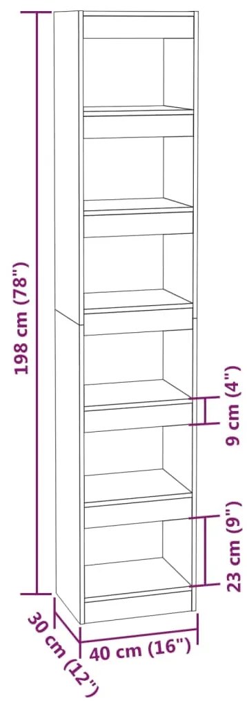 Estante/divisória 40x30x198 cm branco