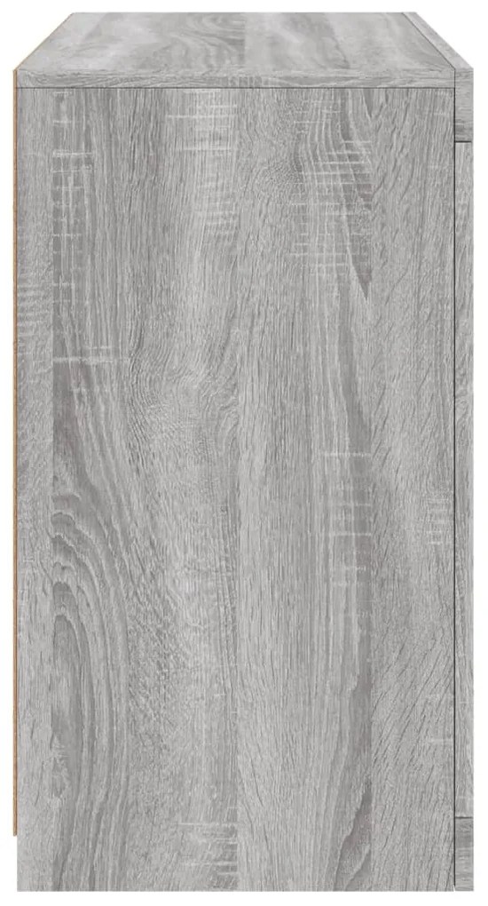 Aparador com luzes LED 60,5x37x67 cm cinzento sonoma