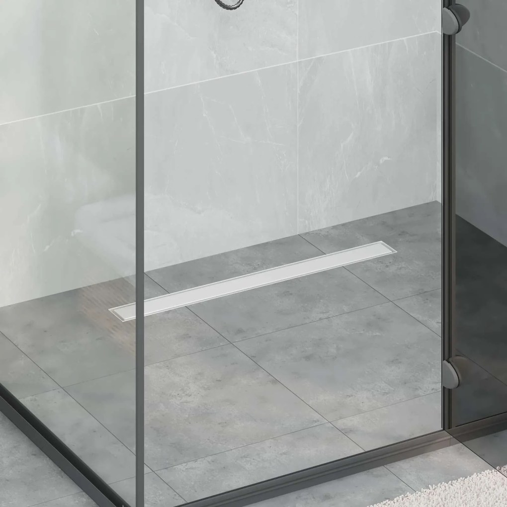 vidaXL Dreno de Chuveiro 2 em 1 Prateado 70 cm Aço Inoxidável 304