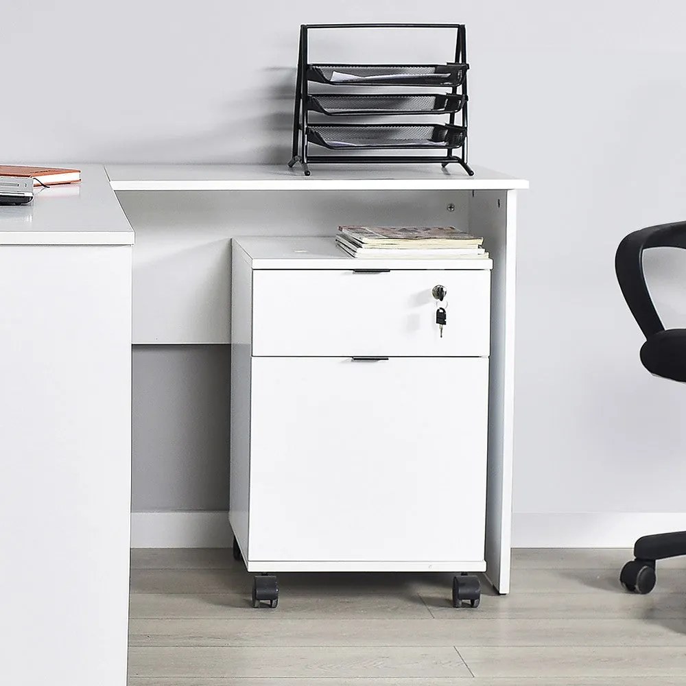 Arquivador de Escritório "Archivio" - Branco Diamante - 41x61x45cm - D