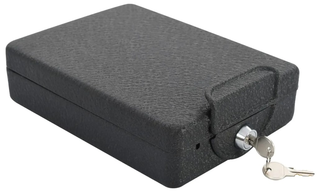 Cofre de Segurança Preto Metal Pequeno Fechaduras