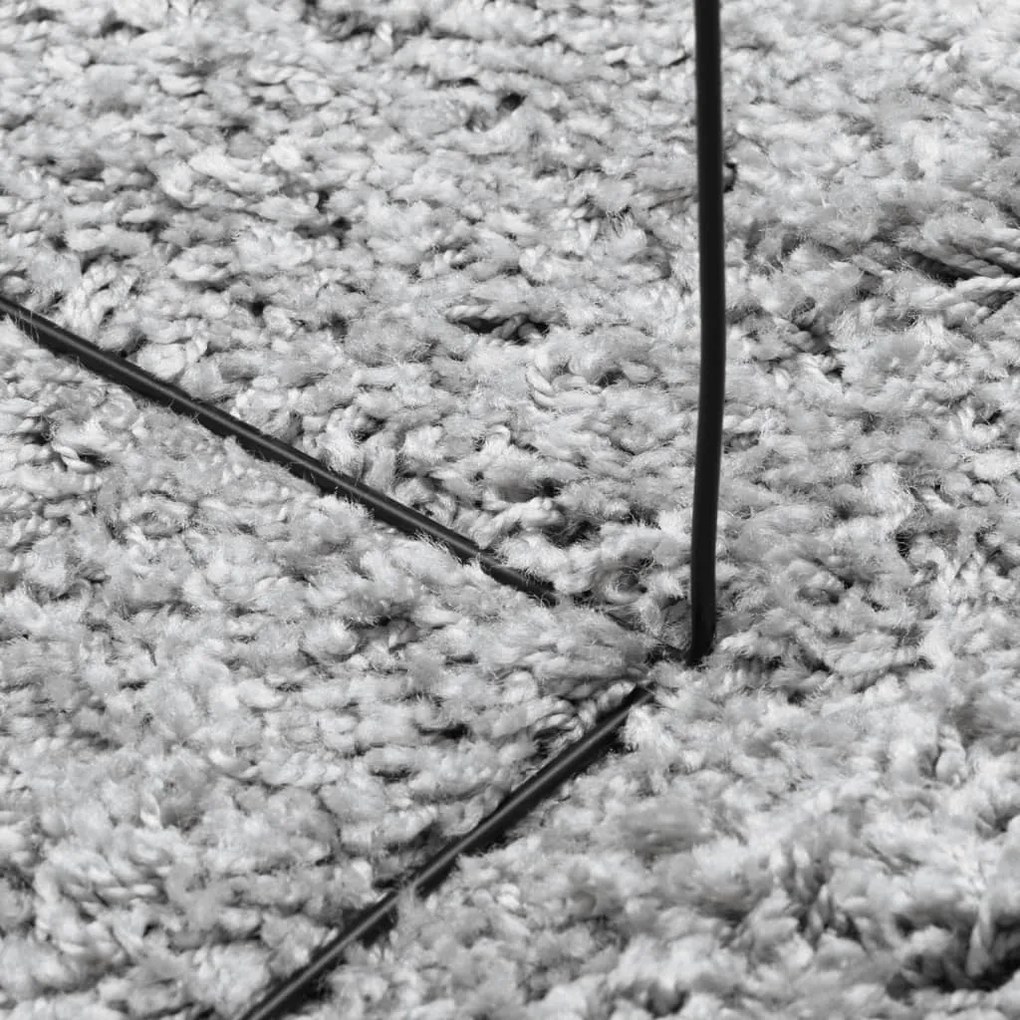 Tapete shaggy de pelo alto PAMPLONA 160x230 cm cinzento