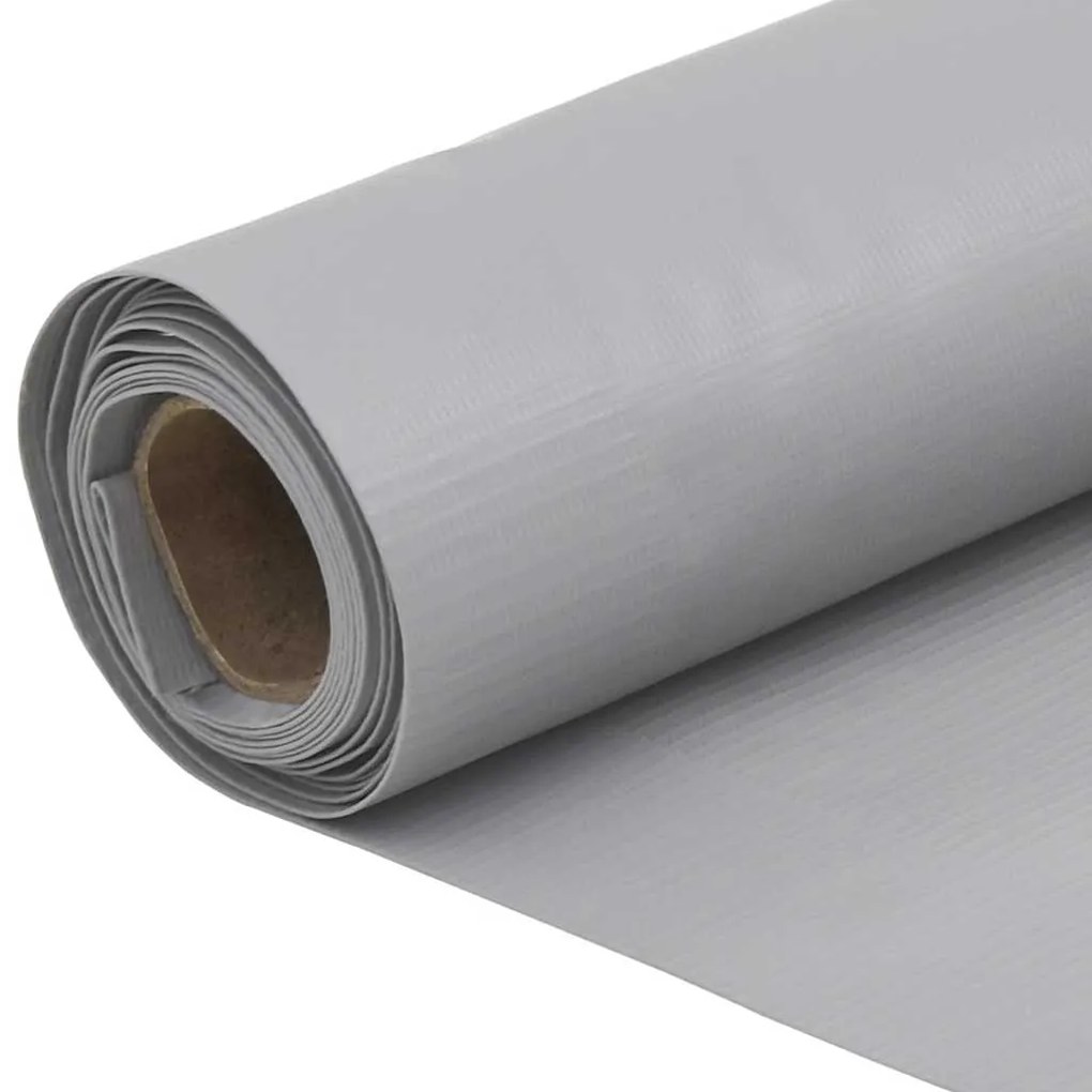 Tela de privacidade para varanda 500x75 cm PVC cinzento