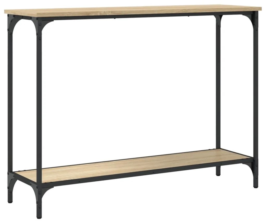 Mesa consola 101x30,5x75cm derivados de madeira carvalho sonoma