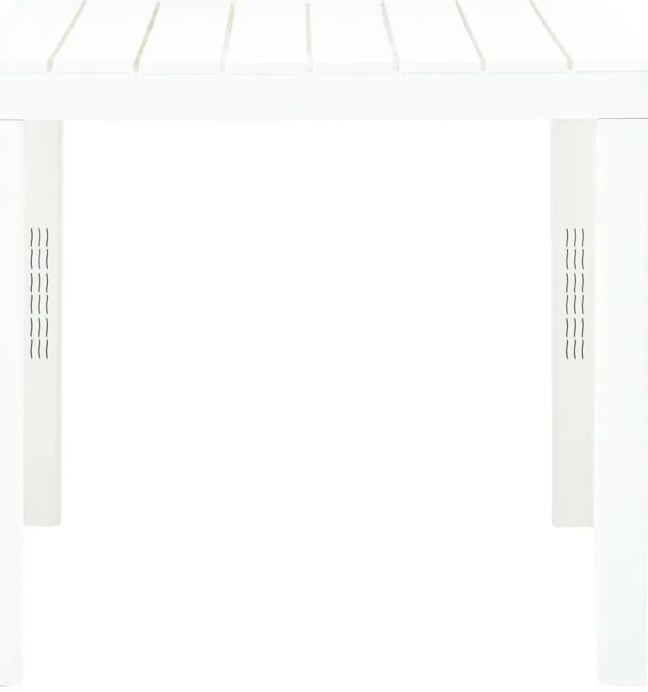 Mesa de jardim 78x78x72 cm plástico branco