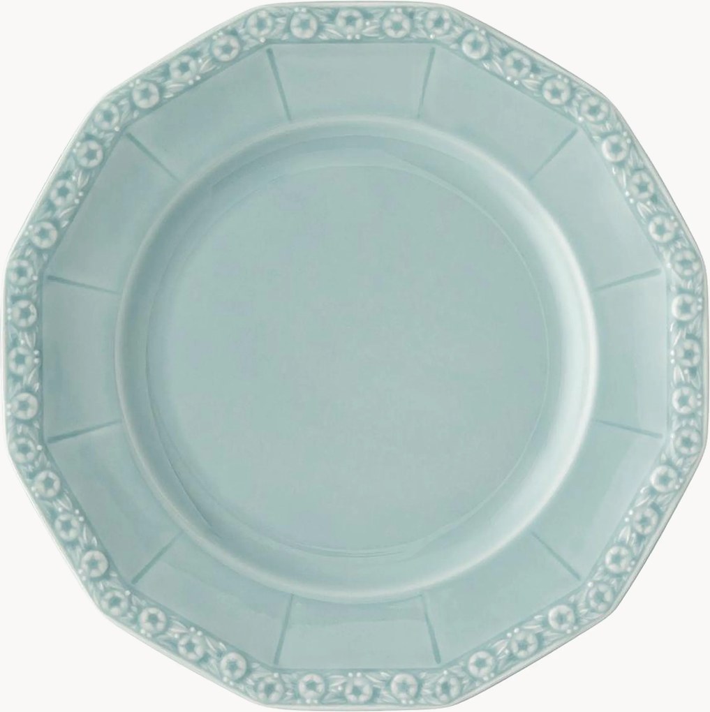 Pratos de pequeno-almoço em porcelana Maria Pale Mint conjunto de 6