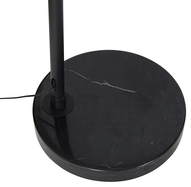 Candeeiro de arco moderno preto com branco ajustável - XXL Moderno