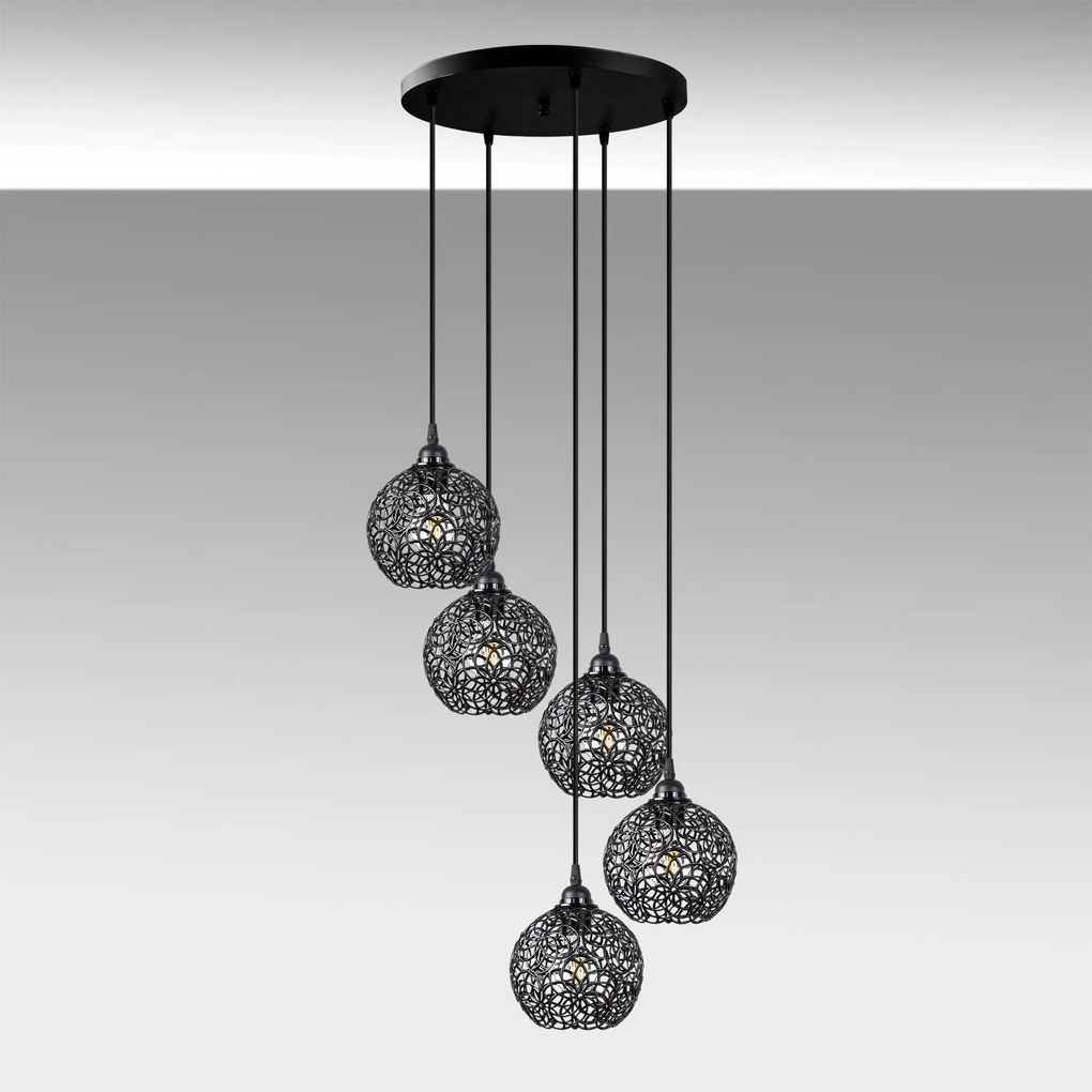 Chandelier Hay – Preto – 44 x 44 x 113 cm