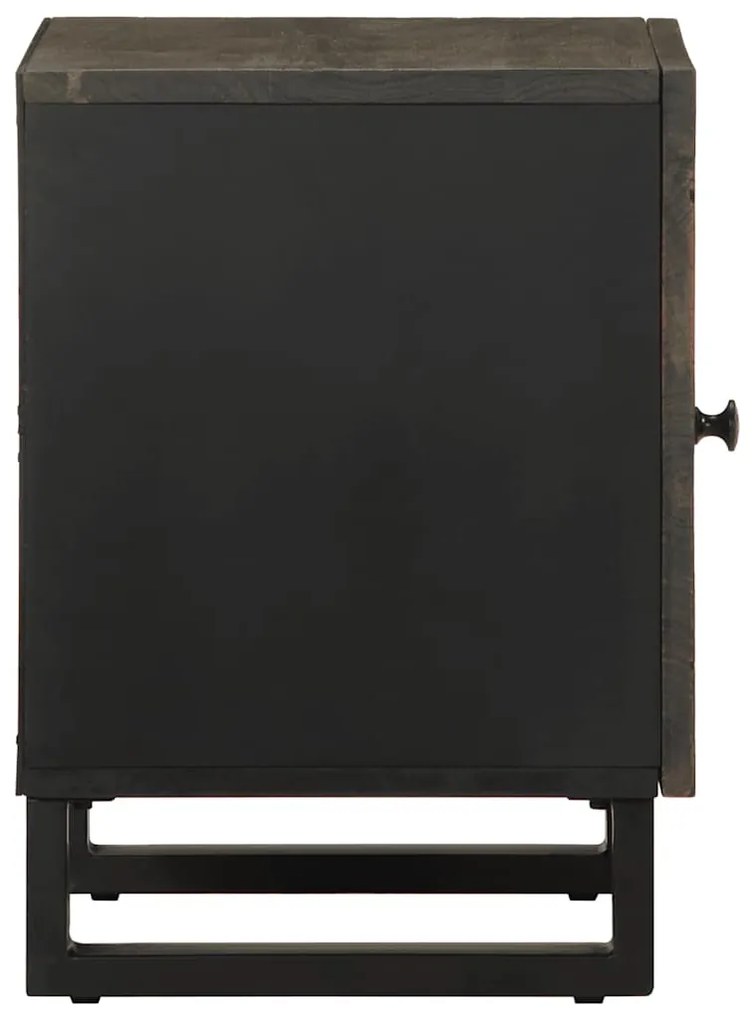 Mesa de cabeceira 40x33x46 cm madeira de mangueira maciça preto