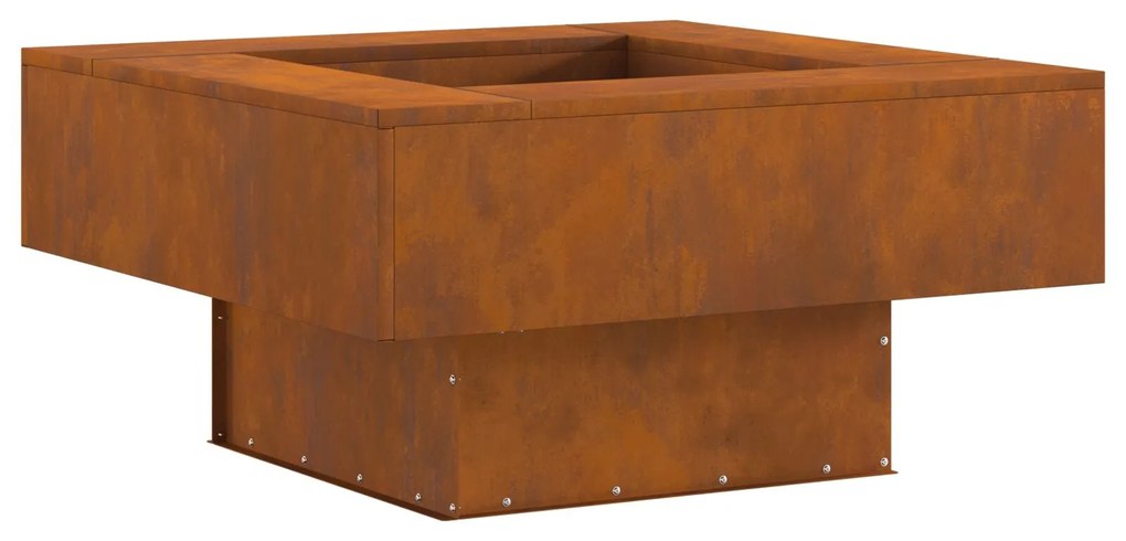 Fogueira Quadrada vidaXL 80x80x40 cm em Aço Envelhecido