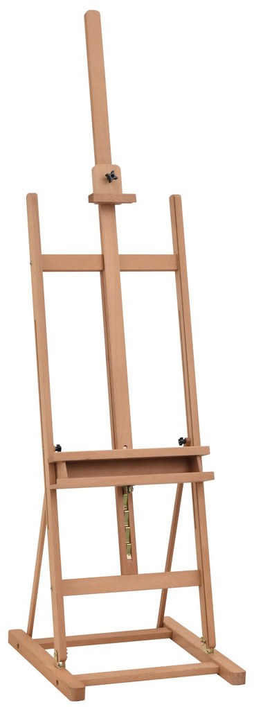 Vinsetto Cavalete em Madeira Altura Ajustável 171-230 cm Cavalete de Pintura Arrumação Inclinação Ajustável 80° Máx. Madeira Natural | Aosom Portugal