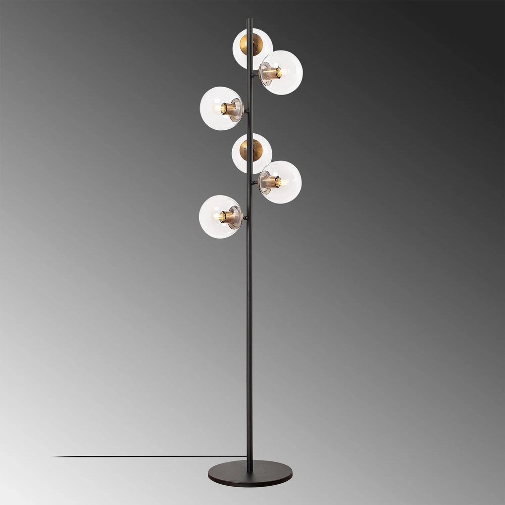 Candeeiro de Pé Fazli – Preto – 35 x 22 x 163 cm
