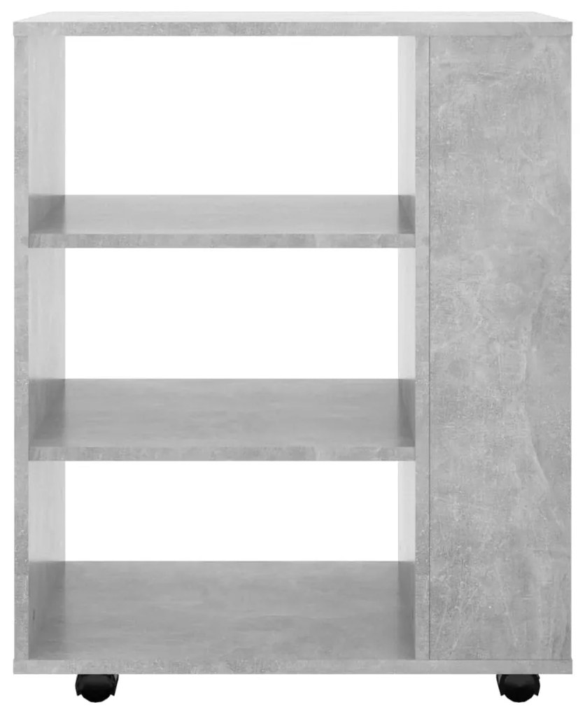 Móvel com rodas 60x35x75 cm derivados madeira cinzento cimento