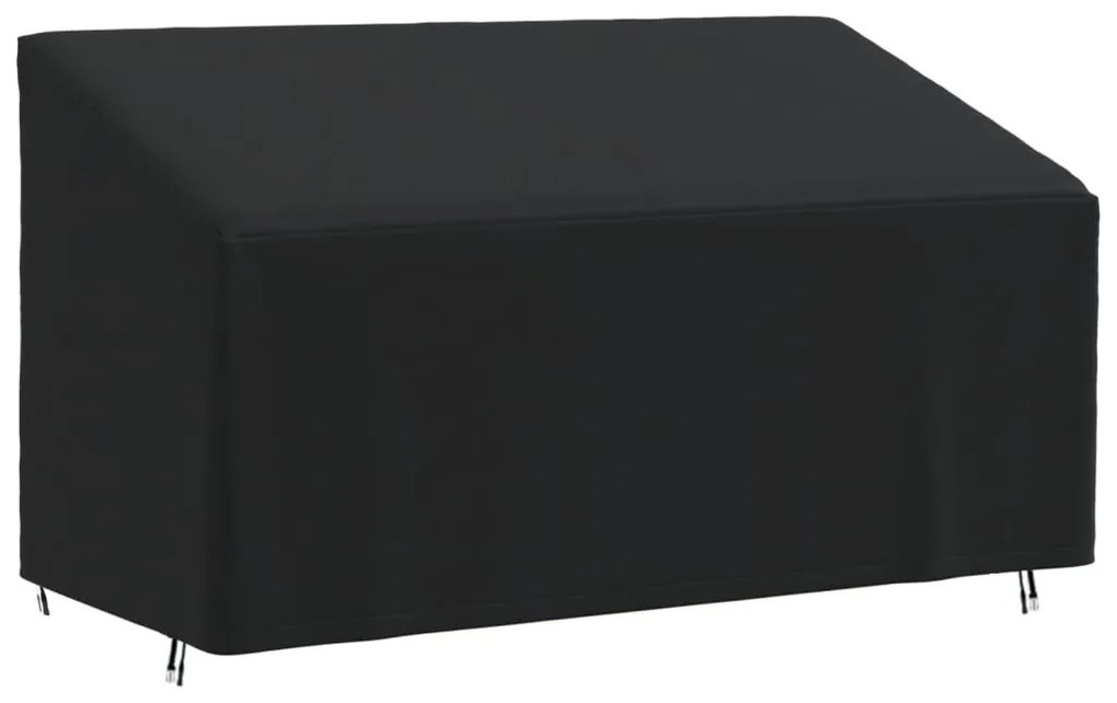 vidaXL Capa para sofá de 3 lugares 175x85x68/94 cm 420D oxford preto