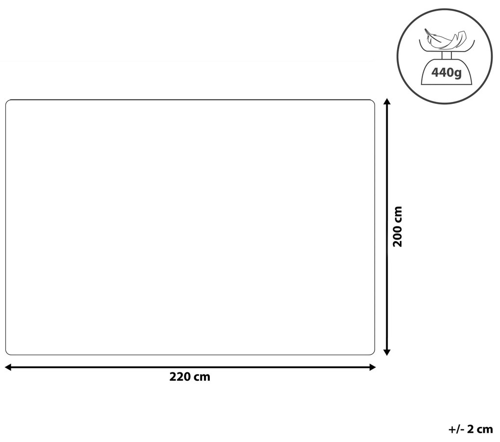 Colcha com relevo creme 200 x 220 cm RUDKHAN Beliani