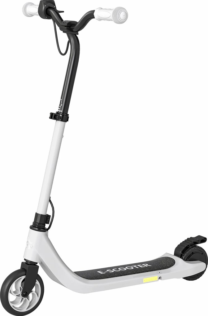 HOMCOM E-Scooter, Patinete Elétrico, Autonomia 6 km, a partir dos 6 anos, Estrutura em aço, preto+branco, 76 x 53 x 95 cm | Aosom Portugal