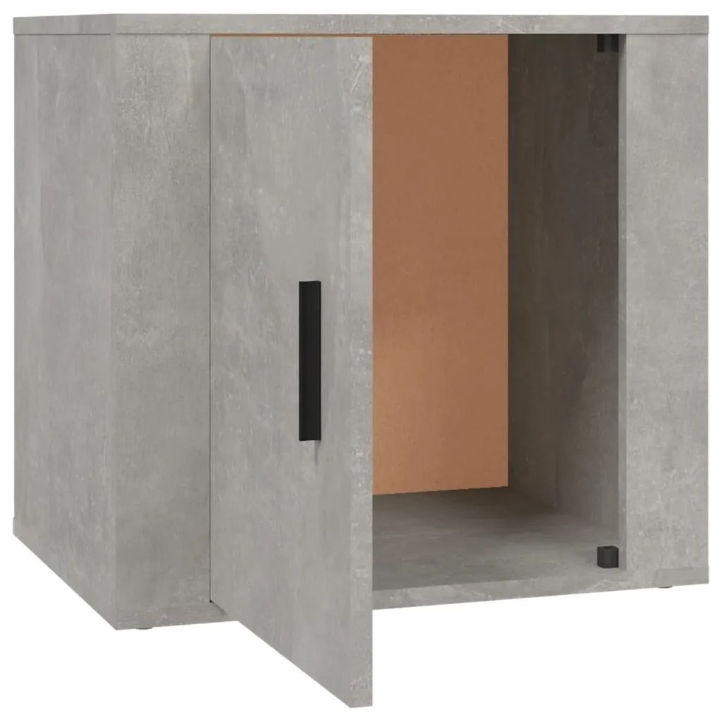 Mesas de cabeceira 2 pcs 50x39x47 cm cinzento cimento