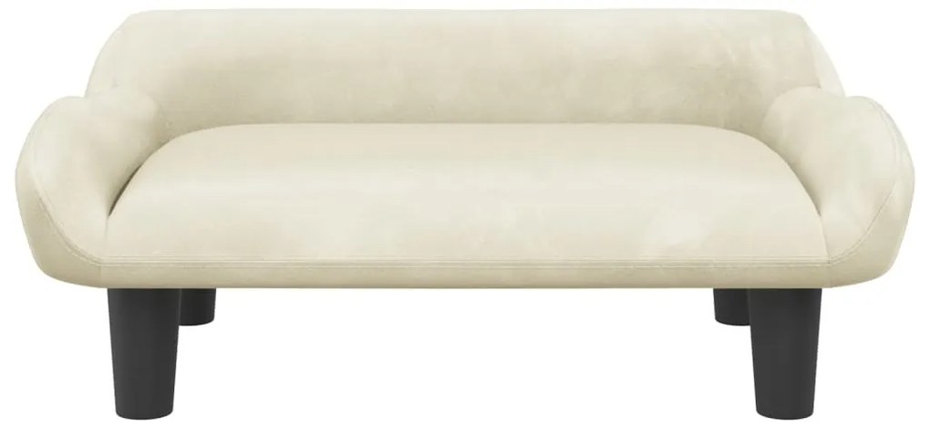 Sofá infantil 70x40x24 cm veludo cor creme