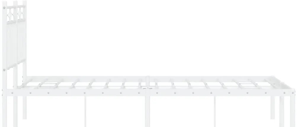 Estrutura de cama com cabeceira 120x200 cm metal branco