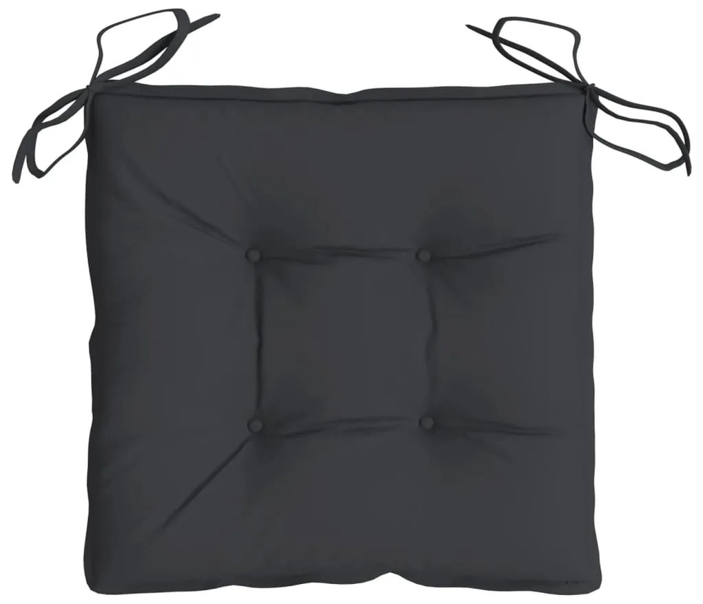 Almofadões de cadeira 6 pcs 50x50x7 cm tecido oxford preto