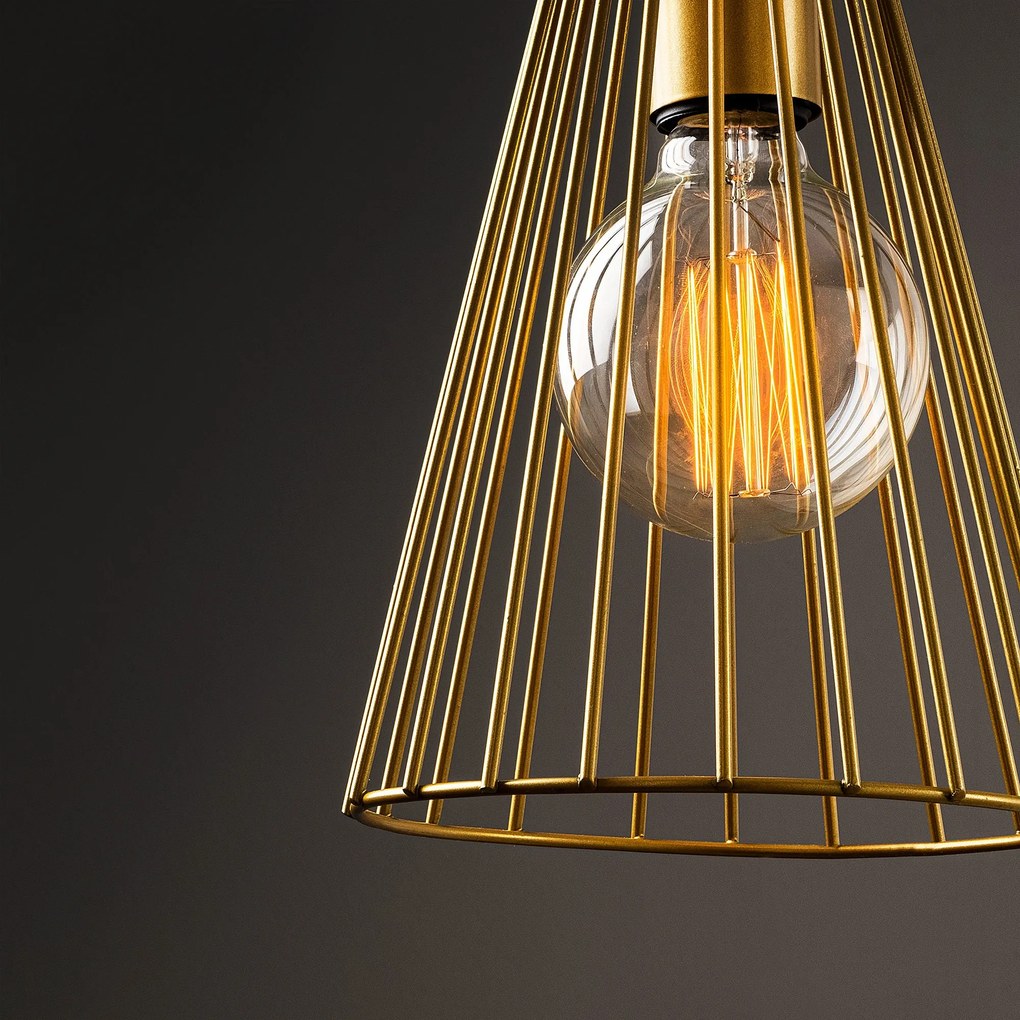 Candeeiro Chandelier Mezopotamya – Dourado – 20 cm x 136 cm