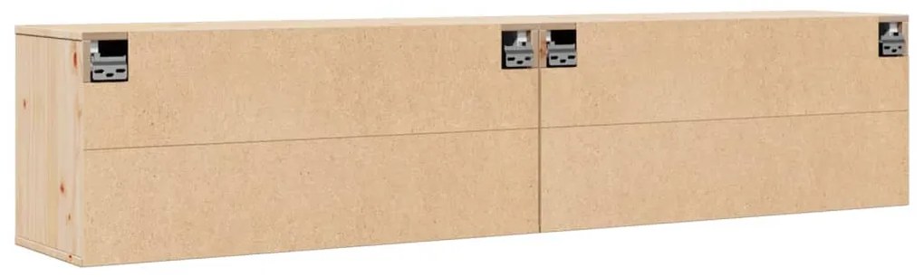 Armários de parede 2 pcs 80x30x35 cm madeira de pinho maciça