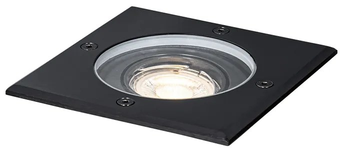 Projetores de exterior para o chão preto quadrado ajustável IP65 - Delux Moderno