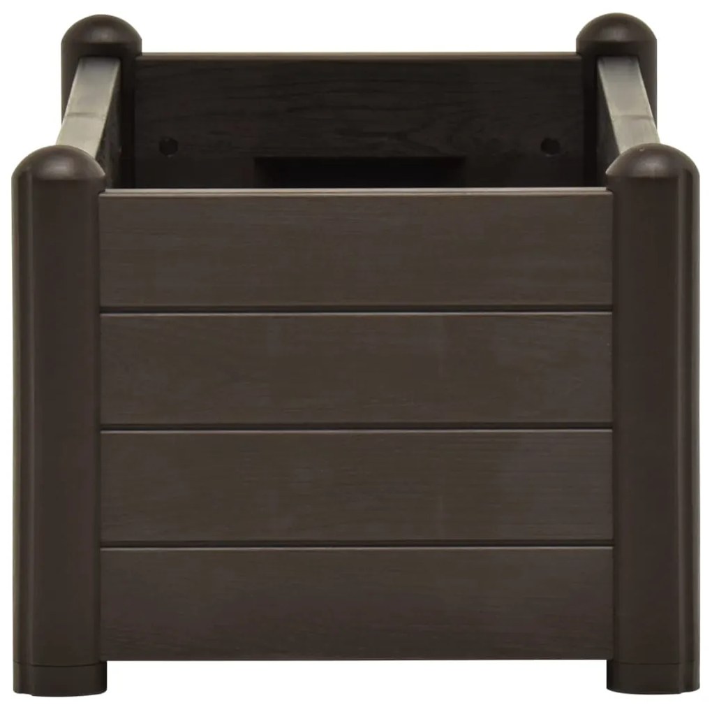 Canteiro elevado para jardim PP 100x43x35 cm moca
