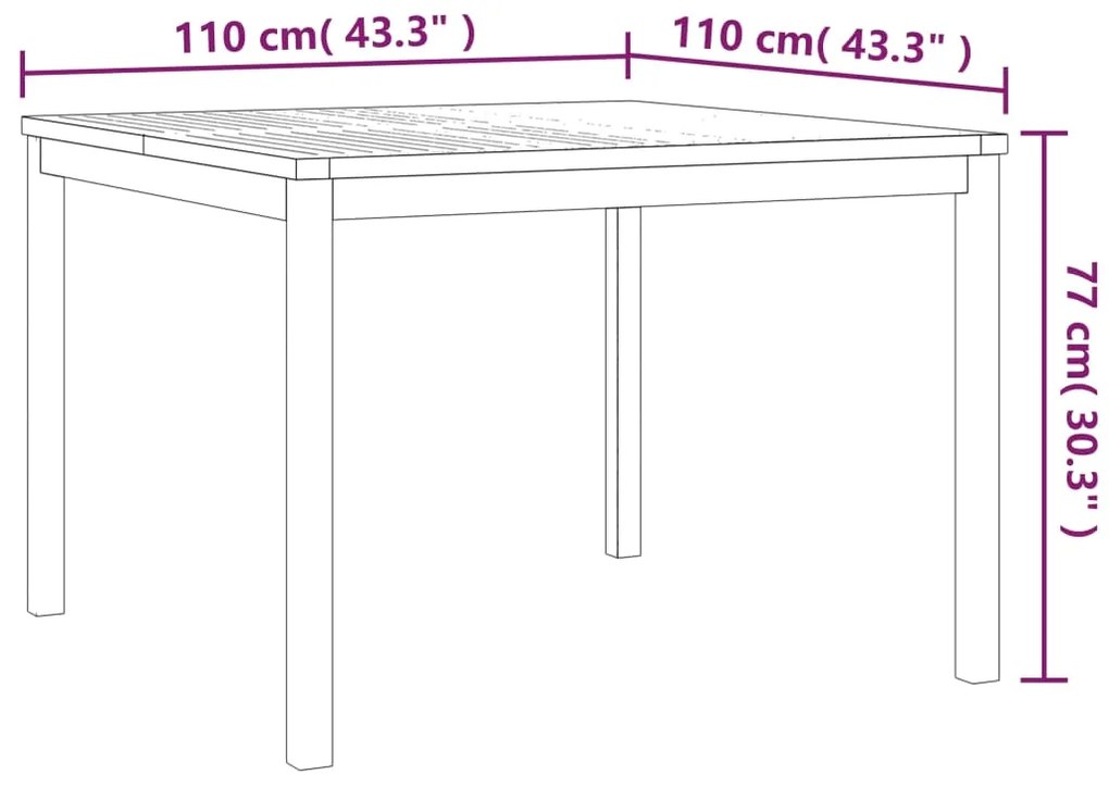 3 pcs conjunto de jantar para jardim madeira de teca maciça