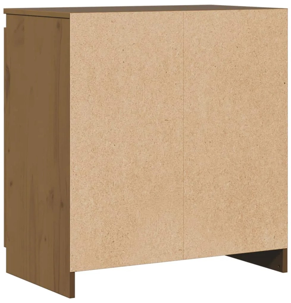 Armário de apoio 60x36x65 cm pinho maciço castanho-mel