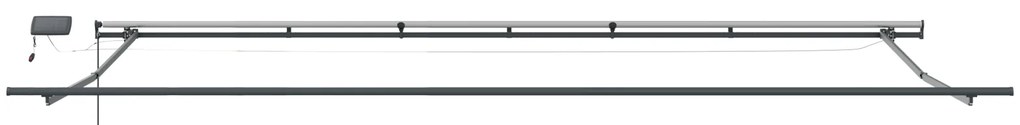 Toldo Retrátil Manual vidaXL com LED Cinza Claro 600x300 cm